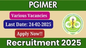 PGIMER Project Research Scientist Recruitment 2025 - Apply Offline for 1 Posts