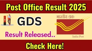 Post Office GDS Result 2025 OUT, Download GDS Result at indiapostgdsonline.gov.in