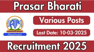 Prasar Bharati Casual Editor, News Reader cum Translator Recruitment 2025 - Apply Offline