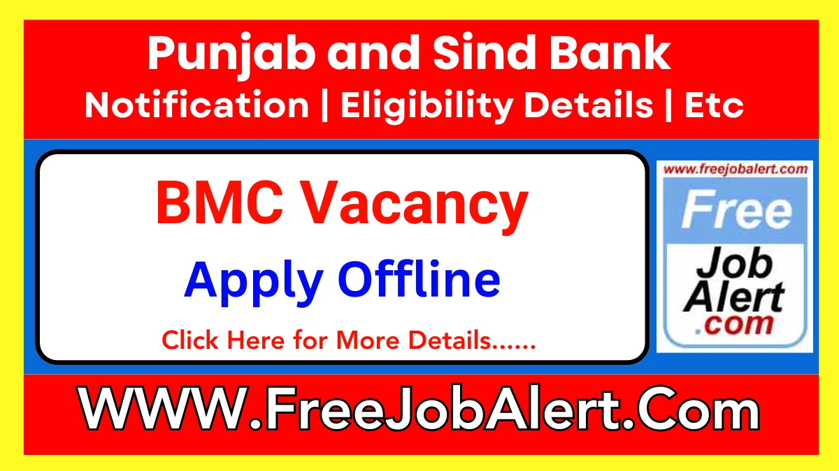 Punjab and Sind Bank Banks Medical Consultant Recruitment 2025 - Apply Offline