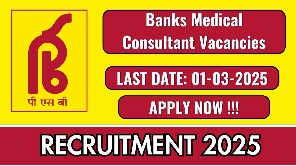 Punjab and Sind Bank Banks Medical Consultant Recruitment 2025 Apply