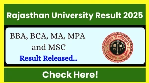 Rajasthan University Result 2025 Released at uniraj.ac.in Direct Link to Download 1st and 3rd Semester Result