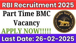 RBI Banks Medical Consultant (BMC) Recruitment 2025 - Apply Offline