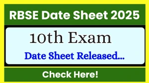 RBSE 10th Exam Date Sheet 2025 Out rajeduboard.rajasthan.gov.in Check Date Sheet Here