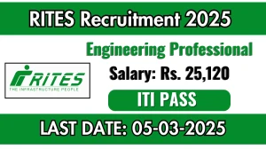 RITES Engineering Professional Recruitment 2025 - Apply Online