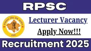 RPSC Lecturer Recruitment 2025 - Apply Online