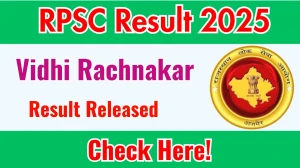 RPSC Result 2025 Announced. Direct Link to Check RPSC Vidhi Rachnakar Result 2025 rpsc.rajasthan.gov.in