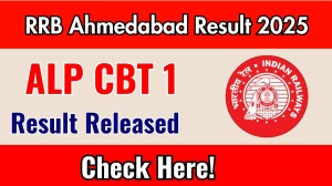 RRB Ahmedabad ALP CBT 1 Result 2025 Released. Direct Link to Check RRB Ahmedabad ALP CBT 1 Result 2025 rrbahmedabad.gov.in RRB Ahmedabad ALP CBT 1 Result 2025 Released. Direct Link to Check RRB Ahmedabad ALP CBT 1 Result 2025 rrbahmedabad.gov.in