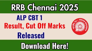 RRB Chennai ALP CBT 1 Result, Cut Off Marks 2025 Out: Check here rrbchennai.gov.in RRB Chennai ALP CBT 1 Result, Cut Off Marks 2025 Out: Check here rrbchennai.gov.in
