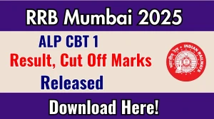 RRB Mumbai ALP CBT 1 Result, Cut Off Marks 2025 Out: Check here rrbmumbai.gov.in RRB Mumbai ALP CBT 1 Result, Cut Off Marks 2025 Out: Check here rrbmumbai.gov.in