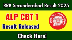 RRB Secunderabad ALP CBT 1 Result 2025 Released. Direct Link to Check RRB Secunderabad ALP CBT 1 Result 2025 rrbsecunderabad.gov.in RRB Secunderabad ALP CBT 1 Result 2025 Released. Direct Link to Check RRB Secunderabad ALP CBT 1 Result 2025 rrbsecunderabad.gov.in