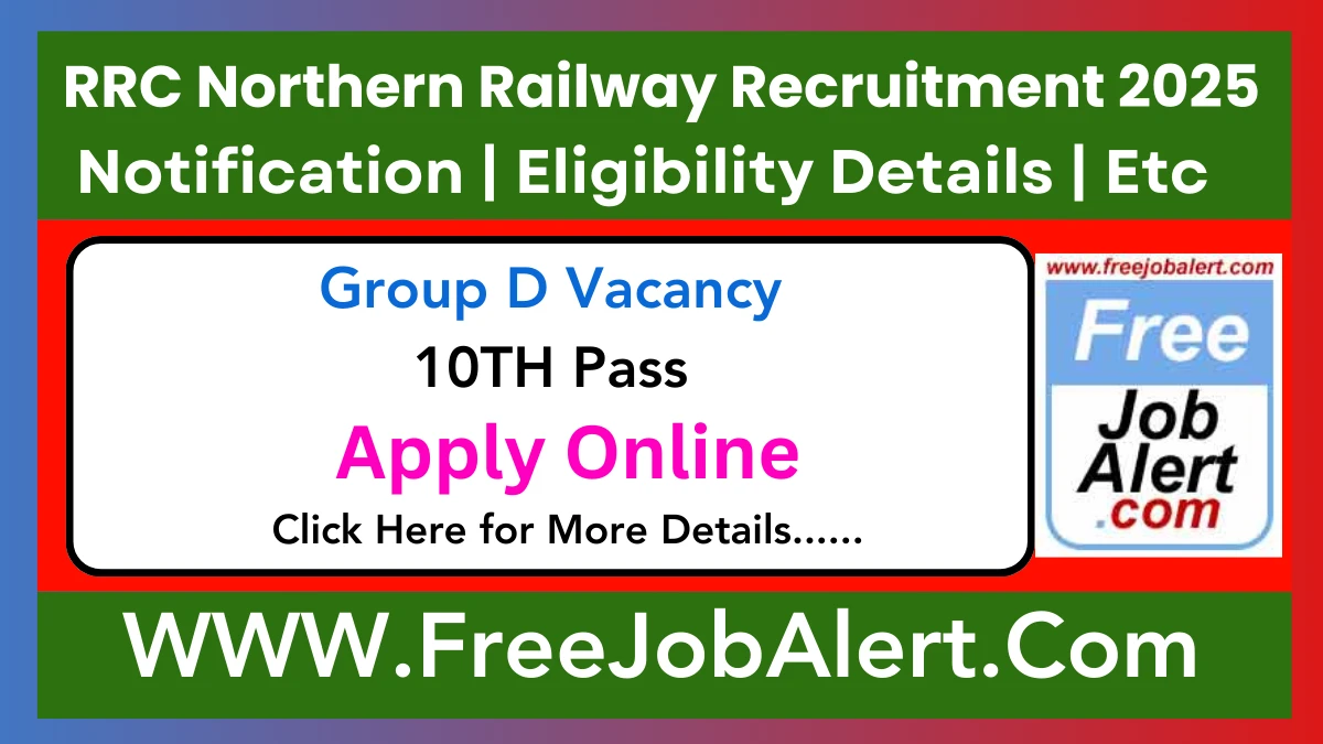 RRC Northern Railway Group D Recruitment 2025 - Apply Online for 38 Posts