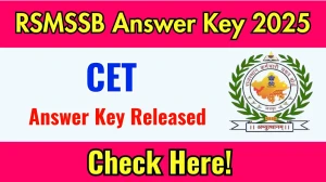 RSMSSB CET Answer Key 2025 Out at rsmssb.rajasthan.gov.in Download Answer Key PDF Here