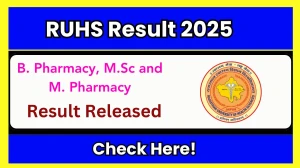 RUHS Result 2025 Released at ruhsraj.org Direct Link to Download UG and PG Marksheet