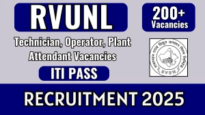 RRVUNL Technician, Operator, Plant Attendant, Recruitment 2025 - Apply Online for 216 Posts