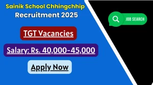 Sainik School Chhingchhip TGT Recruitment 2025 - Apply Offline