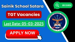 Sainik School Satara TGT Recruitment 2025 - Apply Offline