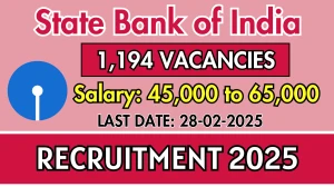 SBI Various Posts Recruitment 2025 - Apply Online for 1,194 Posts