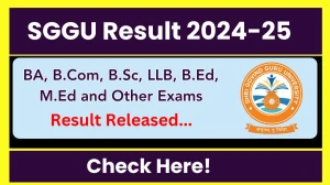 SGGU Result 2024-25 Released at sggu.ac.in SGGU Result 2024-25 Released at sggu.ac.in