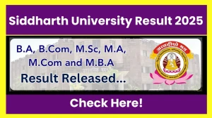 Siddharth University Result 2025 Released at suksn.edu.in Siddharth University Result 2025 Released at suksn.edu.in