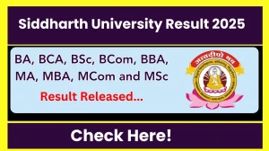 Siddharth University Result 2025 Released at suksn.edu.in Direct Link to Download UG and PG Semester Result Siddharth University Result 2025 Released at suksn.edu.in Direct Link to Download UG and PG Semester Result