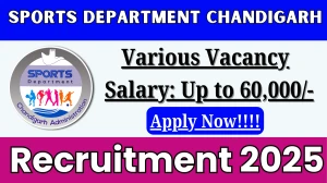 Sports Department Chandigarh Recruitment 2025 - Apply Offline for 04  Young Professional, Masseur, Assistant Male Rowing Coach Posts