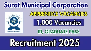 Surat Municipal Corporation Apprentice Recruitment 2025 - Apply Online for 1,000 Posts