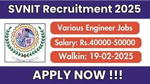 SVNIT Senior Project Engineer, Project Engineer Recruitment 2025 – Walk in
