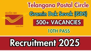 Telangana Postal Circle GDS Recruitment 2025 - Apply Online for 519 Posts
