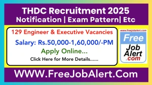 THDC Recruitment 2025 - Apply Online for 129 Engineer & Executive Posts at thdc.co.in