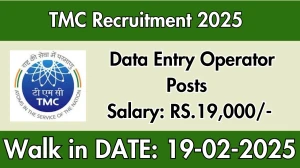 TMC Data Entry Operator Recruitment 2025 – Walk in