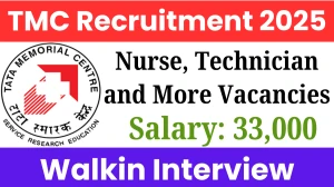 TMC Nurse, Fireman & Other Recruitment 2025 – Walk in for 33 Post