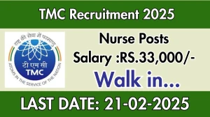 TMC Nurse Recruitment 2025 – Walk in for 4 Posts