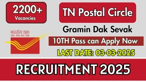 TN Post Office GDS Recruitment 2025 - Apply Online for 2292 Posts