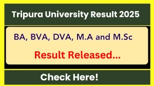 Tripura University Result 2025 Released at tripurauniv.ac.in Direct Link to Download 1st, 2nd, 3rd, 5th and 7th Semester Result