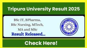 Tripura University Result 2025 Released at tripurauniv.ac.in Direct Link to Download UG and PG Semester Result