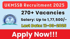 UKMSSB General Grade Medical Officer Recruitment 2025 - Apply Online for 276 Posts