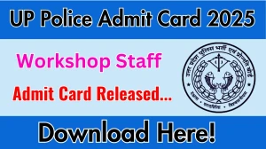 UP Police Workshop Staff Admit Card 2025 OUT Download Link uppbpb.gov.in