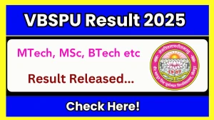 VBSPU Result 2025 Released at vbspu.ac.in VBSPU Result 2025 Released at vbspu.ac.in