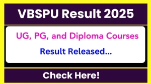 VBSPU Result 2025 Released at vbspu.ac.in
