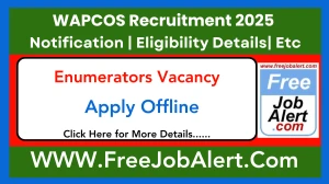 WAPCOS Enumerators Recruitment 2025 - Apply Offline for 12 Posts WAPCOS Enumerators Recruitment 2025 - Apply Offline for 12 Posts