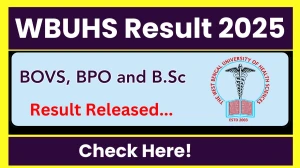 WBUHS Result 2025 Released at wbuhs.ac.in WBUHS Result 2025 Released at wbuhs.ac.in