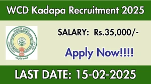 WCD Kadapa Social Counsellor Recruitment 2025 - Apply Offline for 1 Posts
