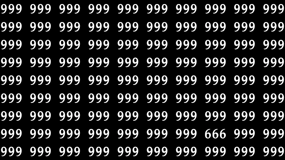 20/20 Vision Test: Can you Spot the Odd Number in 6 Secs