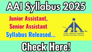 AAI Non Executive Syllabus 2025 Announced Download AAI Non Executive Exam pattern at aai.aero