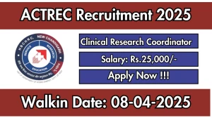 ACTREC Clinical Research Coordinator Recruitment 2025 – Walk in ACTREC Clinical Research Coordinator Recruitment 2025 – Walk in