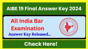 AIBE 19 Final Answer Key 2024 Released Check AIBE 19 Official Solution Key at barcouncilofindia.org