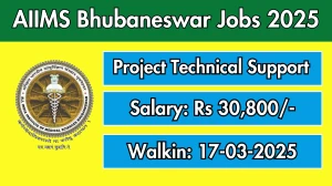 AIIMS Bhubaneswar Project Technical Support Recruitment 2025 – Walk in