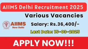AIIMS Delhi Project Nurse Recruitment 2025 - Apply Offline for 1 Posts