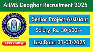 AIIMS Deoghar Senior Project Assistant Recruitment 2025 - Apply Offline